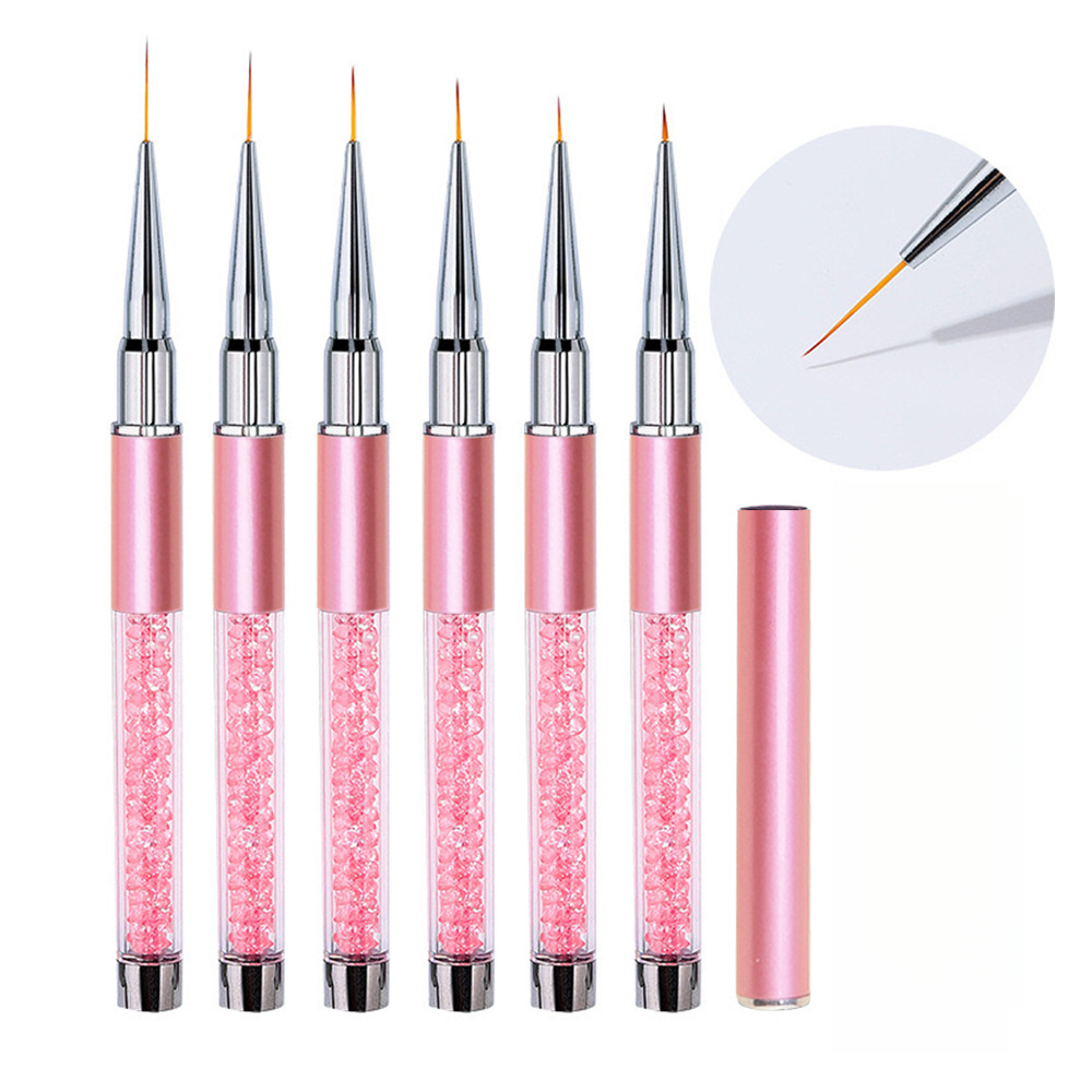 1/6本入りネイルアートライナーブラシセット ラインストーン - Detailing Brush Set のレビューと価格