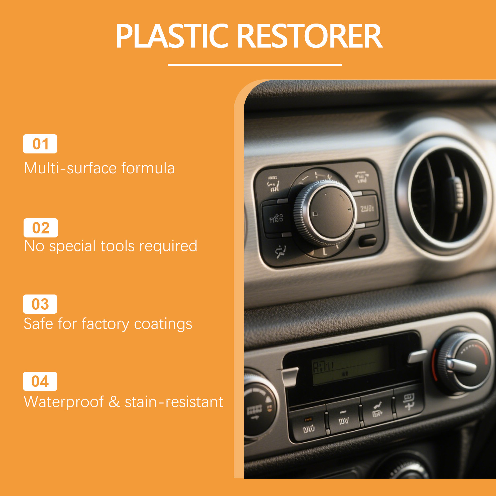 自動車用プラスチック修復ペースト、黒光沢プラスチック再生剤、 - Trim Restorer Plastic のレビューと価格