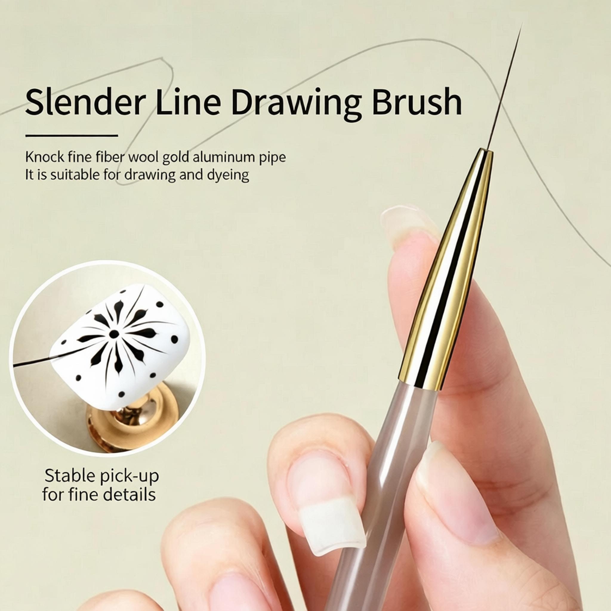 1/2/5本セット ネイルアートライナーブラシセット 超極細 - Detailing Brush Set のレビューと価格